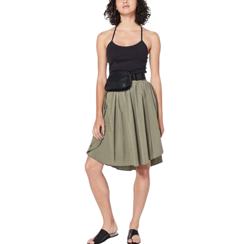 Lululemon The Everyday Skirt Olive Green